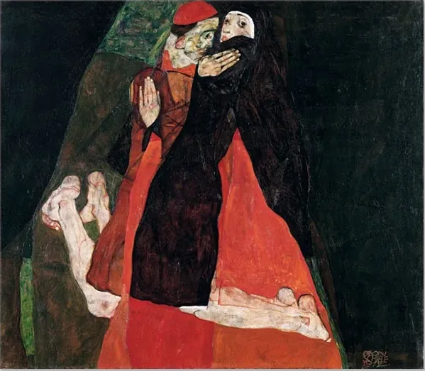 הקרדינל והנזירה (הליטוף), אגון שילה